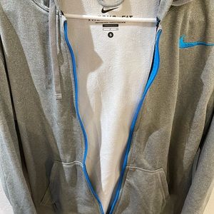 Grey and baby blue Nike zip up. Size men’s small